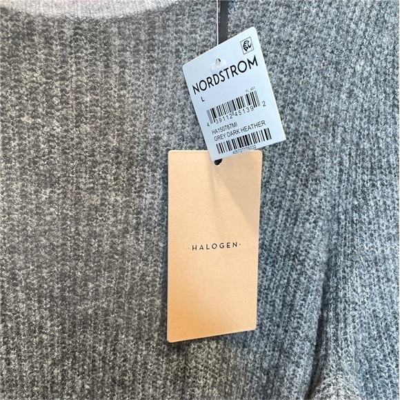 Halogen Blouson Sleeve Sweater in Dark Grey Heather Large NWT New - Picture 5 of 8